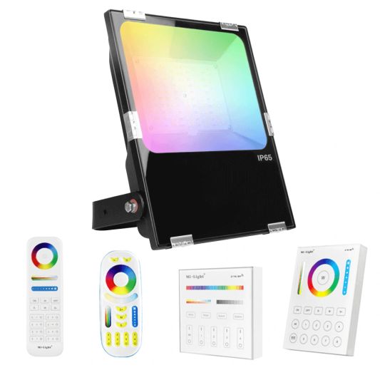 RGBWW Wifi schijnwerper 50 watt met afstandsbediening en 1-4 lampen