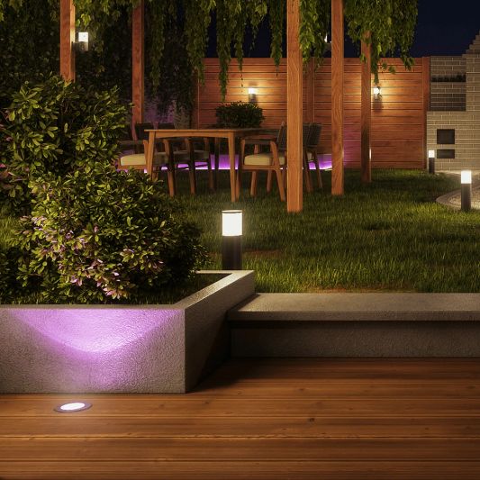 Slimme Zigbee inbouw grondspot 9W rond - Starterset