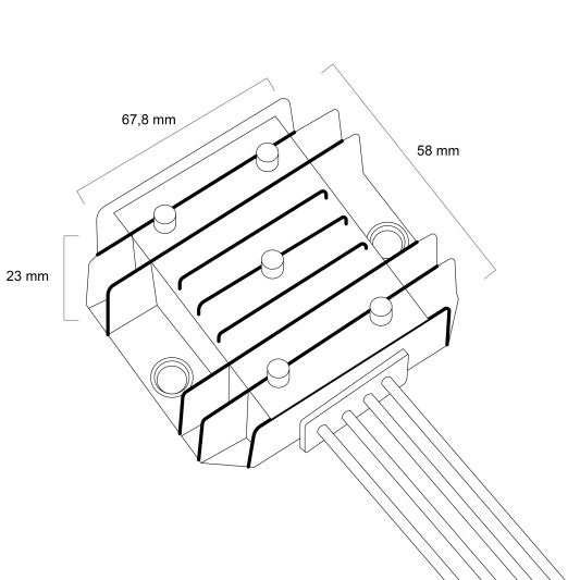 Stabilisator voor ledstrips - 24V/2A output - Aluminium behuizing