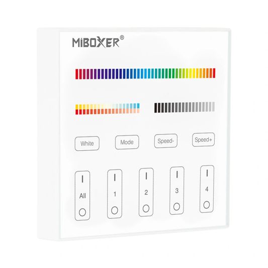 Touch Panel 4-zone RGBWW afstandsbediening wandpaneel op batterij