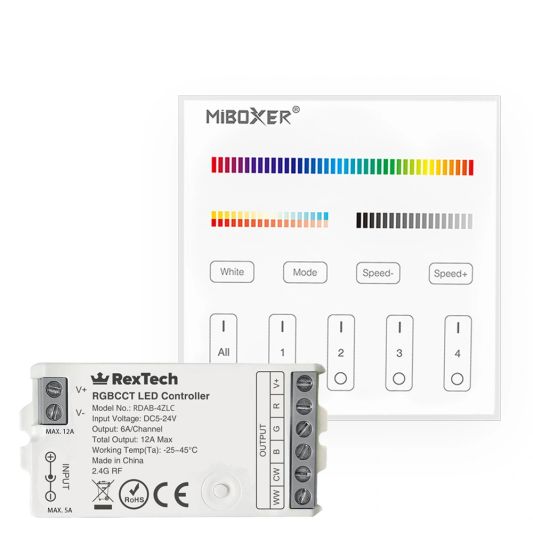 Touch Panel 4-zone wandpaneel RGBWW - compleet
