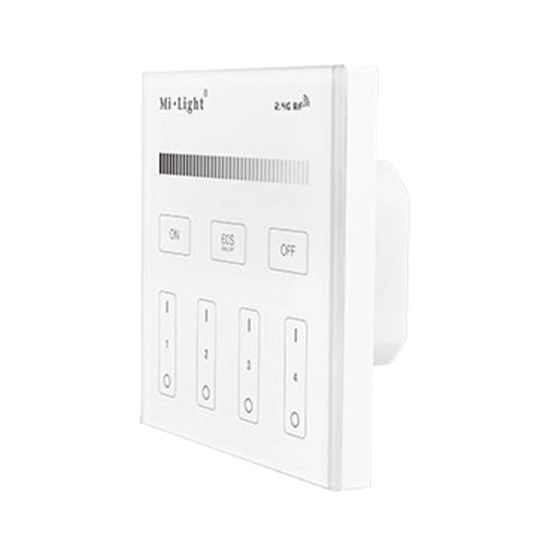 Touch panel wandbediening draadloos WIT op stroom Milight los