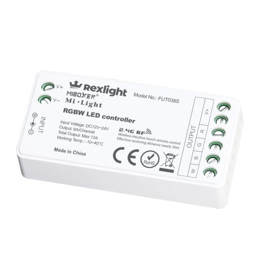 Touch panel wandbediening inclusief controller draadloos op batterij