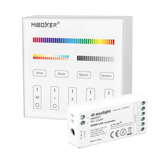Touch panel wandbediening inclusief controller draadloos op batterij