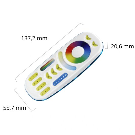 Touch RF 4-zone afstandsbediening RGBWW - los