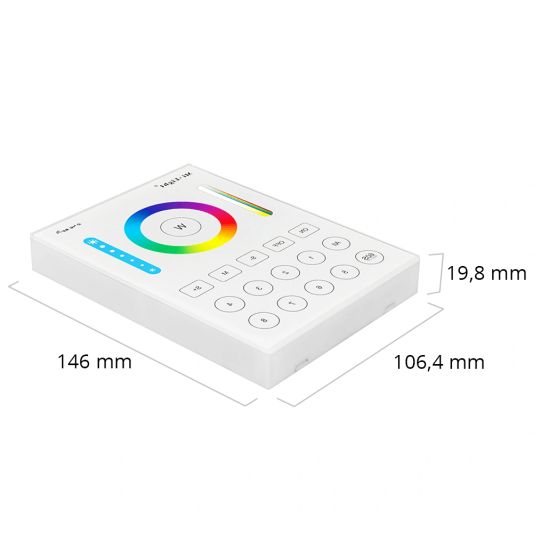 Touch wandpaneel draadloos 8-zone voor alle kleuren met controller