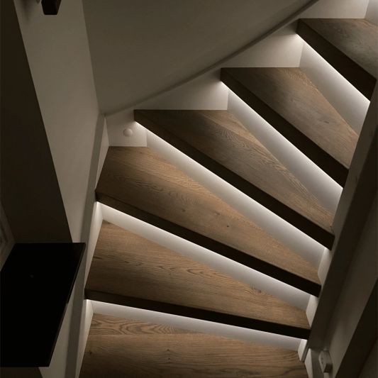 Trapverlichting COB led strip Warm Wit complete set 130 CM