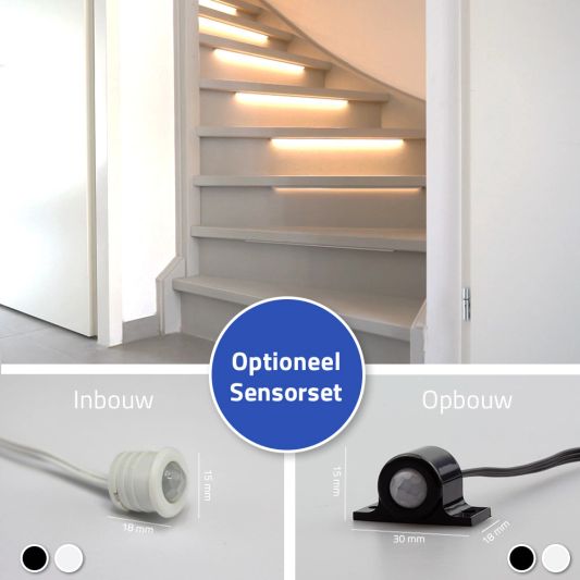 Trapverlichting Led strip Warm Wit – Complete set 130 CM