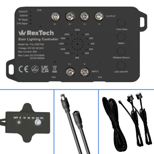 Trapverlichting sensorset met multi-zone controller