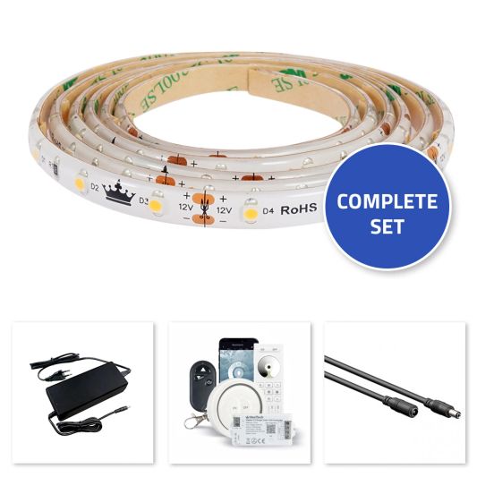 Trapverlichting Zigbee led strip Warm Wit 50 cm - Complete set inclusief profiel