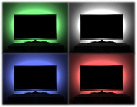 TV led strip set met 3 RGB strips voor TV’s van 32 tot 40 inch