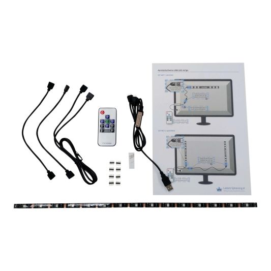 TV led strip set met 1 RGB strip voor TV’s tot 32 inch