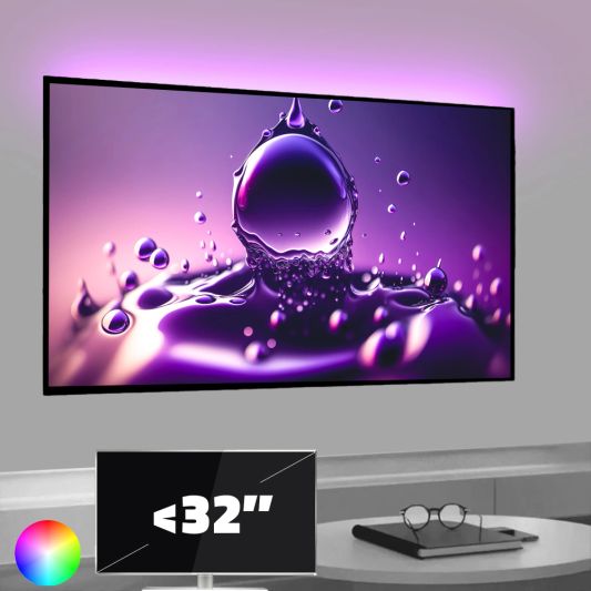 TV led strip set met 1 RGB strip voor TV’s tot 32 inch