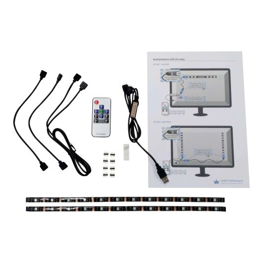 TV led strip set met 2 RGB strips voor TV’s van 32 tot 40 inch