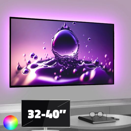 TV led strip set met 3 RGB strips voor TV’s van 32 tot 40 inch