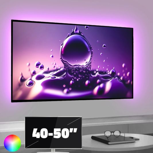 TV led strip set met 3 RGB strips voor TV’s van 40 tot 50 inch