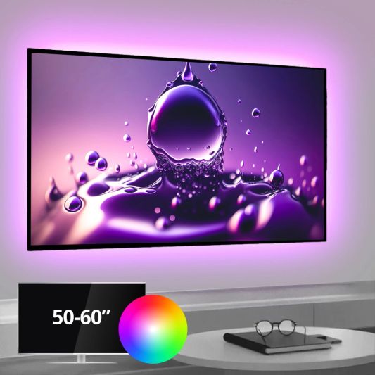 TV led strip set met 4 RGB strips voor TV’s 50 tot 60 inch