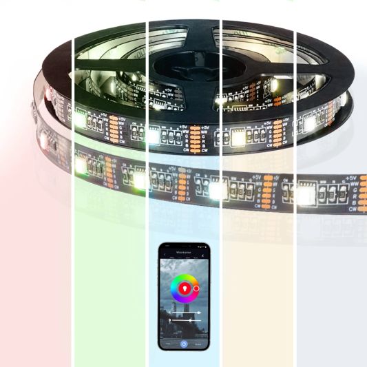 USB ledstrip RGBWW app bediening - 100 cm