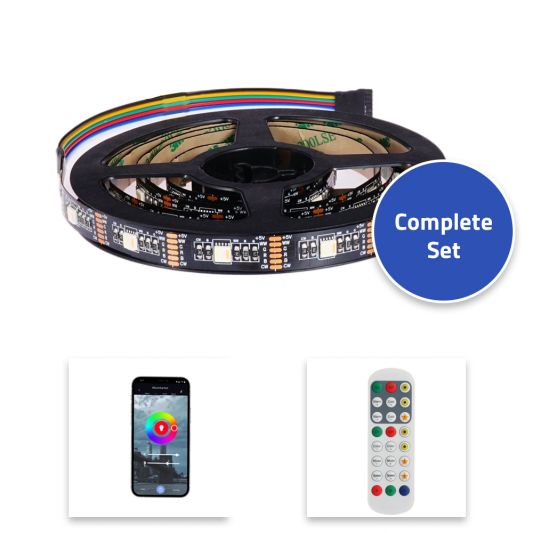 USB ledstrip RGBWW complete set