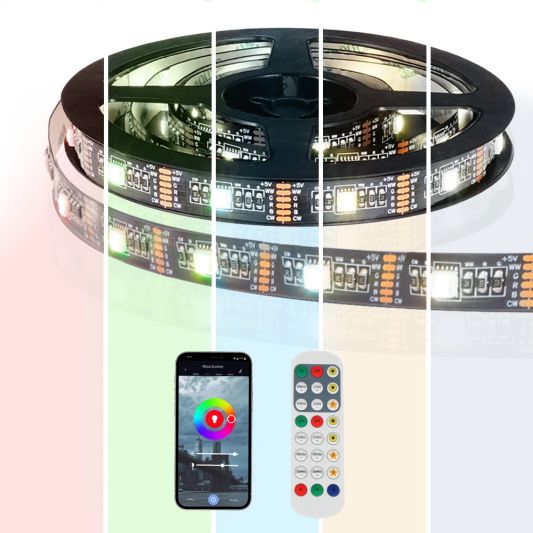 USB ledstrip RGBWW complete set