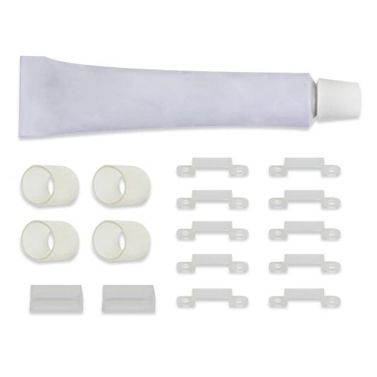 Verbind- en montageset voor waterdichte led strips