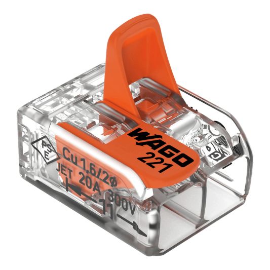 Wago connector 2-weg lasklem set 16 stuks
