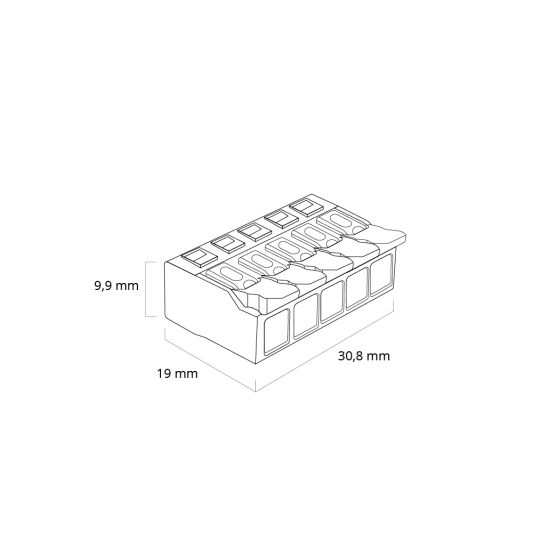 5-weg lasklem set 5 stuks