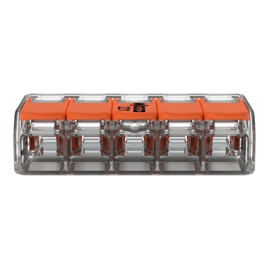 Wago connector 5-weg lasklem set 8 stuks