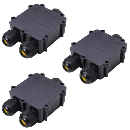Waterdichte lasdoos IP68 3-weg Y-stuk - Voordeelset van 3