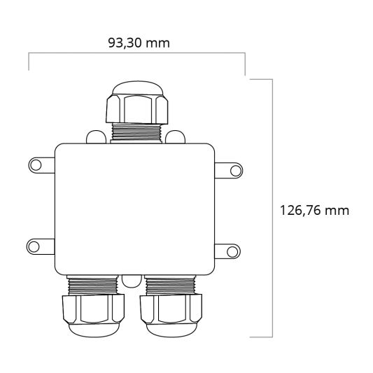 Waterdichte lasdoos IP68 3-weg Y-stuk