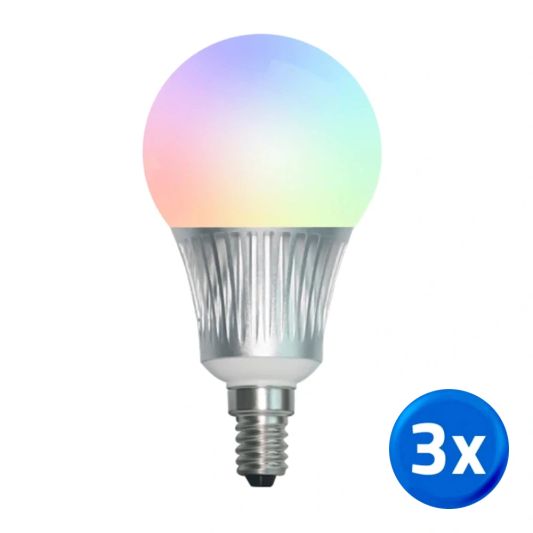WIFI LED lamp RGBWW 5W E14 fitting voordeelset van 3