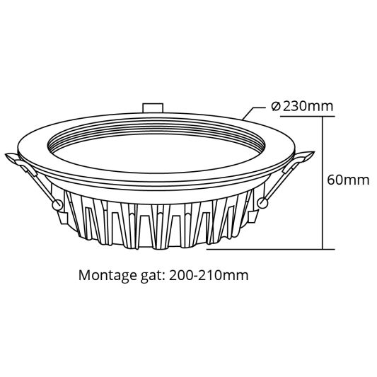 WIFI LED RGBWW inbouwspot downlight 25 Watt