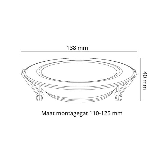 WIFI LED RGBWW inbouwspot downlight 9 Watt