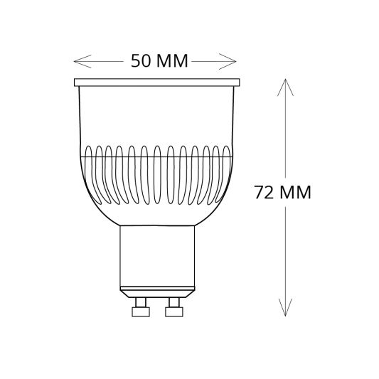 WIFI LED spot RGBW 5 Watt GU10 fitting