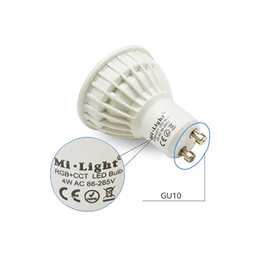 WIFI LED spot RGBWW 4W GU10 fitting - Voordeelset van 6 stuks
