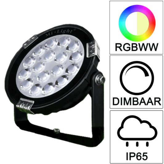 Wifi led tuinspot set RGBWW mét Wifi module 9 watt