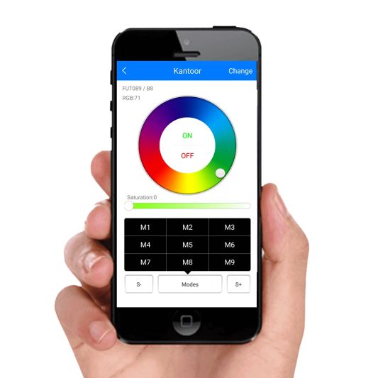 Wifi set met 1-4 RGBWW Wifi led tuinspots 15 Watt