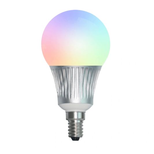 Wifi set met 1 tot 4 RGBW Led lampen 5W E14 fitting