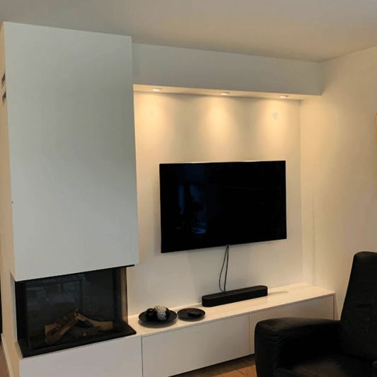 Wifi set met 1 tot 4 RGBW Led spots 5W GU10 fitting