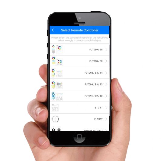 Wifi set met 1 tot 4 RGBWW led vierkante downlights 9 Watt