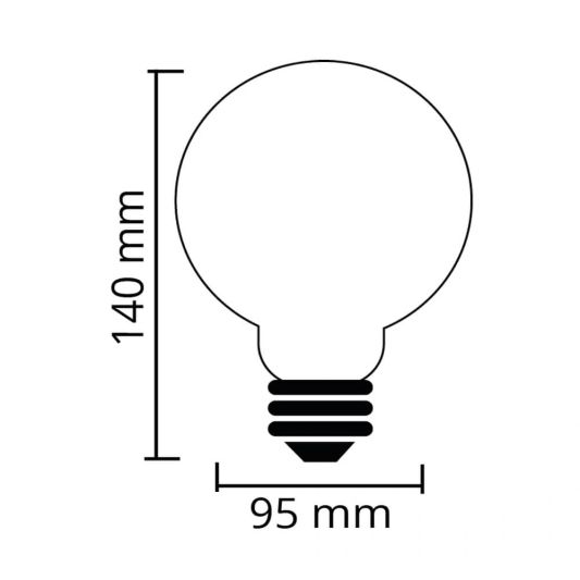 Zigbee E27 spiraal filament lamp Dual White G95 amberkleurig - voordeelset van 3