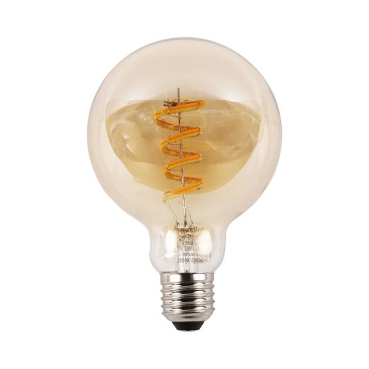 Zigbee E27 spiraal filament lamp Dual White G95 amberkleurig - voordeelset van 3