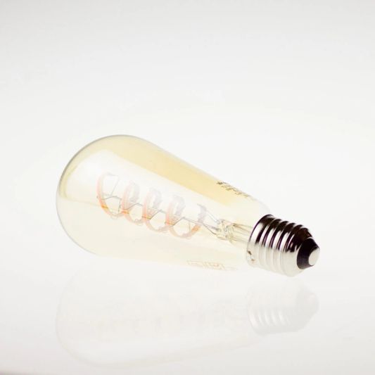 Zigbee E27 spiraal filament lamp Dual White ST64 amberkleurig - voordeelset van 3