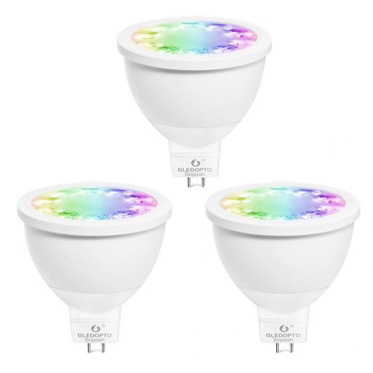 Zigbee LED spot RGBWW 4 Watt MR16 fitting - Voordeelset van 3