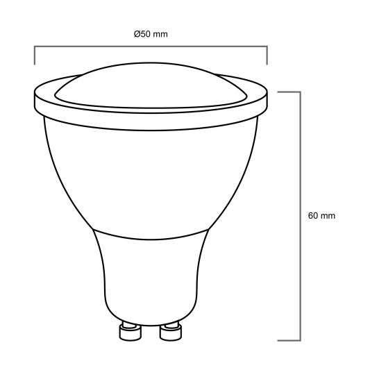 Zigbee LED spot RGBWW GU10 fitting - 5 Watt