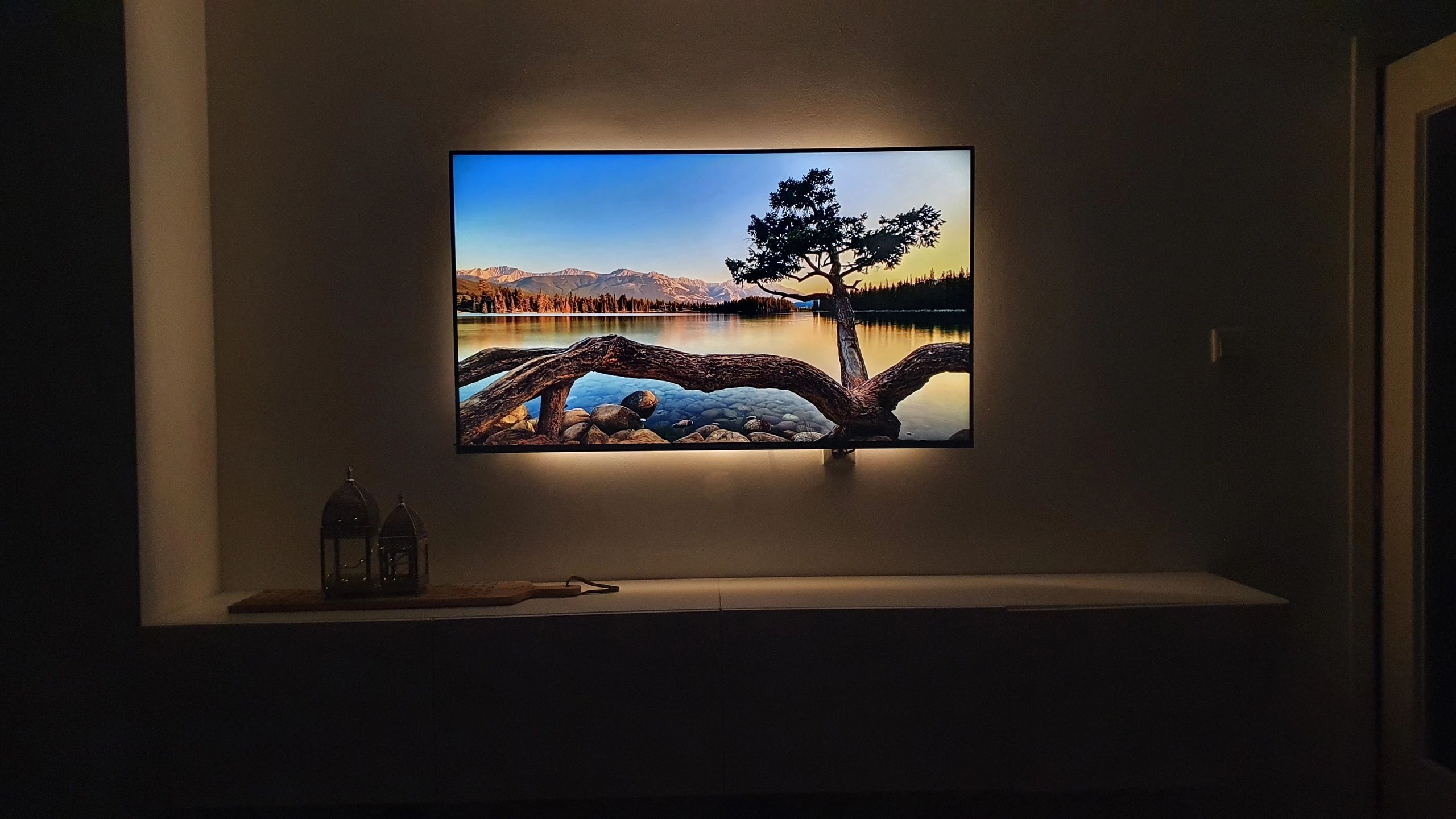 TV backlight set met 4 RGBWW ledstrips voor TV’s 40-50 inch