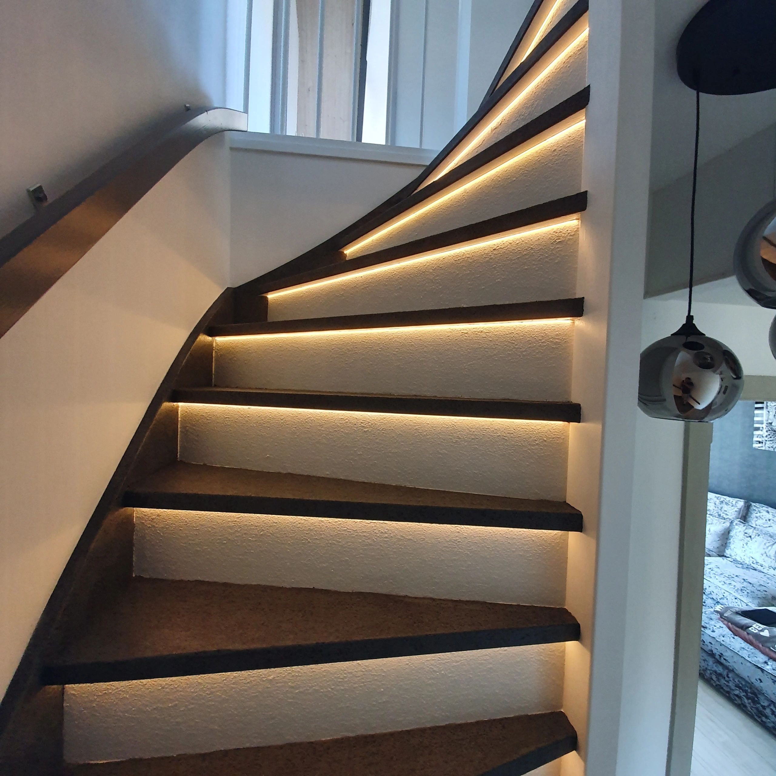 Trapverlichting COB led strip Warm Wit complete set 130 CM