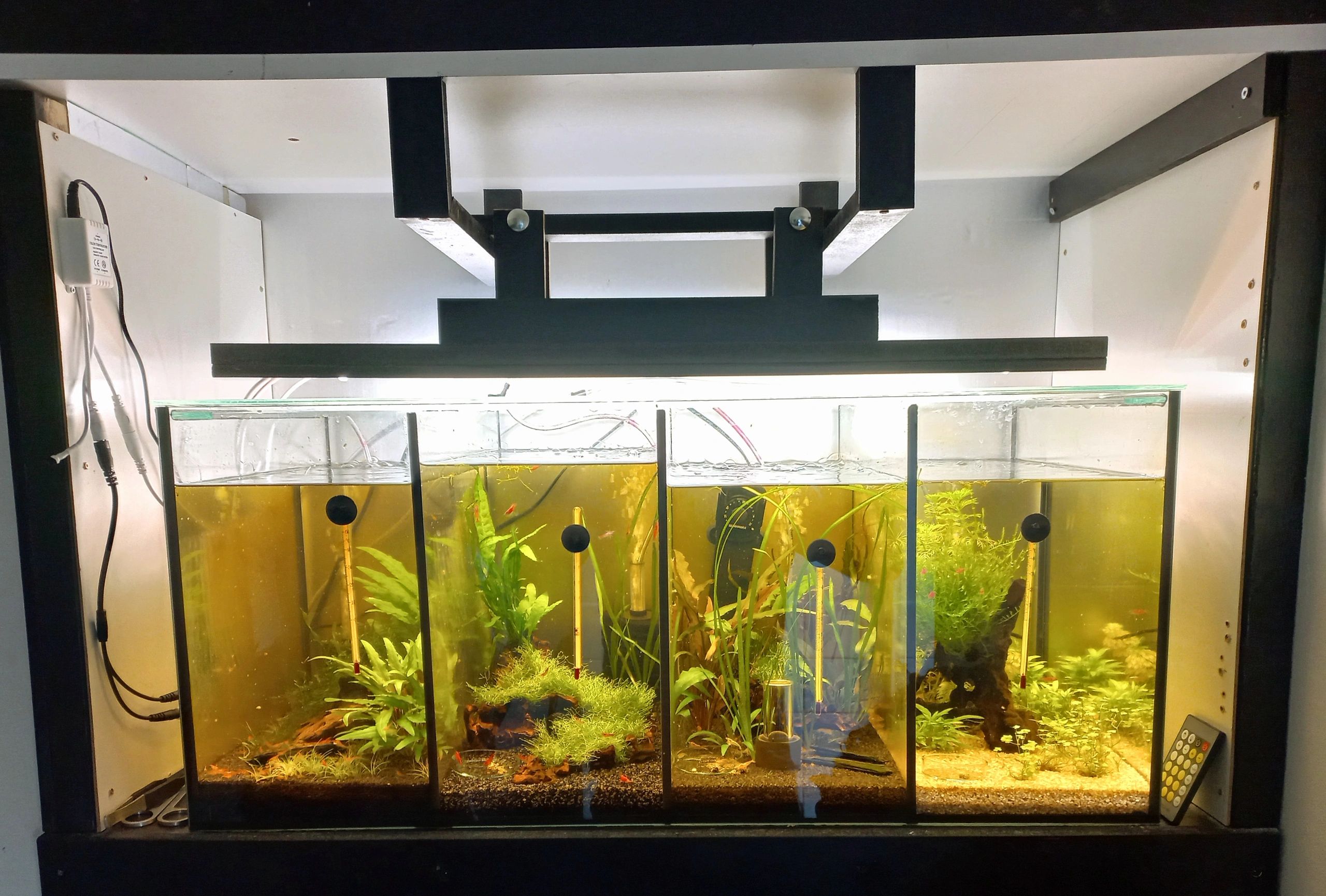 1,5 t/m 2 meter HELDER WIT complete set aquarium led strip