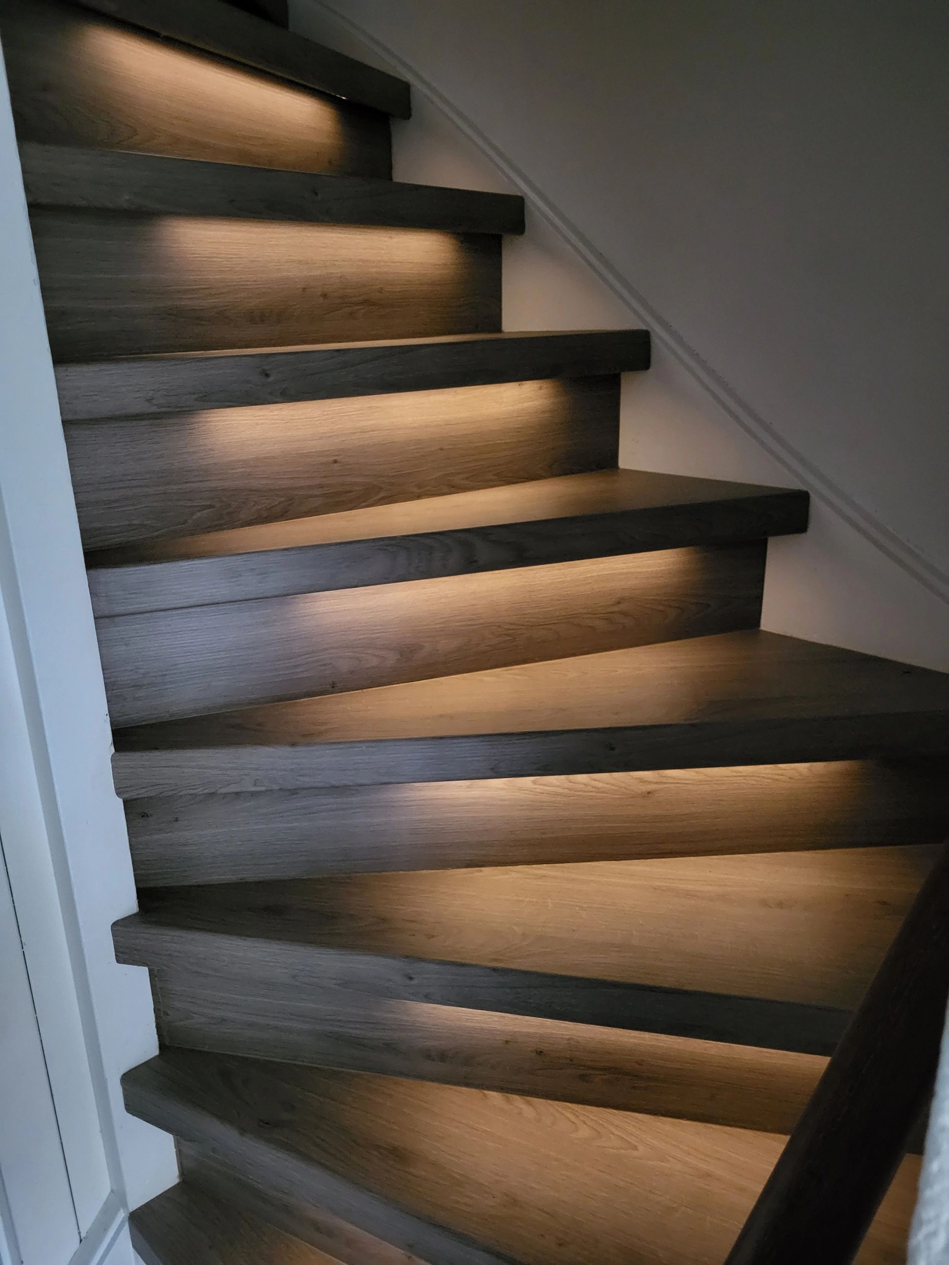 Losse trapverlichting led strip in profiel Warm Wit