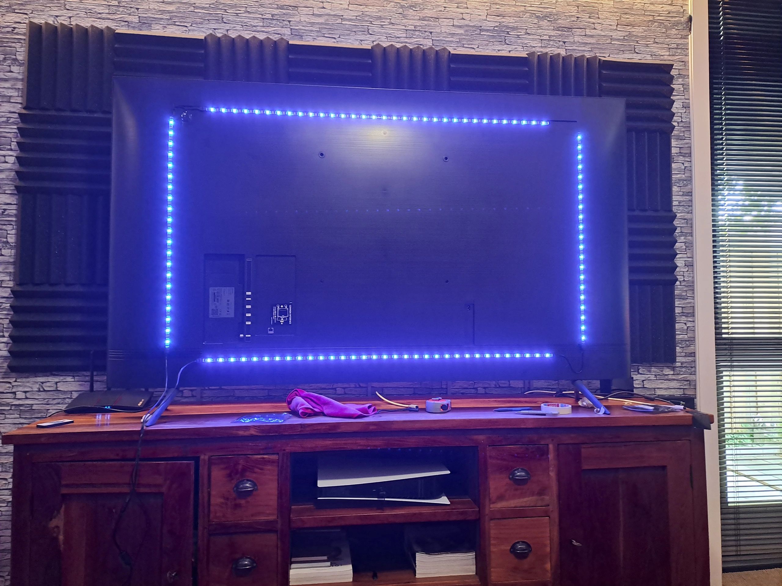 TV led strip set met 4 RGB strips voor TV’s > 60 inch